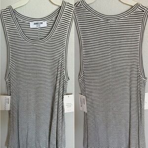 Double Zero Monochrome Striped Tank Top